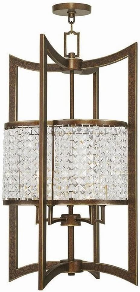 Livex Lighting 50569-64 Gramercy 5-Light Lantern, Hand Painted Palacial Bronze