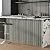 STICKEEP Grey Wood Wall Slat Panels Peel and Stick 3D Fluted Wood Panels