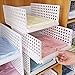 Produktbild Yoillione Regal Kleiderschrank Organizer Schublade Weiß für Schlafzimmer Badezimmer Küchen,Stapelbar Schrank Organizer Kleiderschrank Aufbewahrung Garderobe Organizer für Kleidung