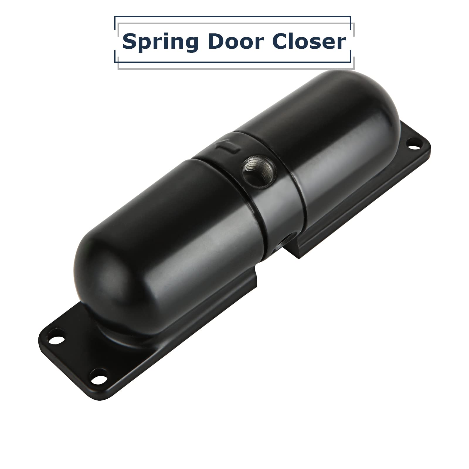 Lot de 2 ferme-portes à ressort de sécurité de 10,6 cm, ferme-porte automatique résidentiel, charnière de porte réglable pour convertir les portes à charnière en fermeture automatique, noir