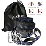 Hammock Straps XL with Carabiners, Camping Hammock Tree Straps Set - Quick & Easy Setup for All Hammocks, 20 ft Long Combined, 40+2 Adjustable Loops, 2000 LBS Capacity, No Stretch Polyester