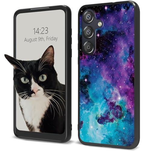 for Samsung Galaxy S25 FE Phone Case 6.7" with Purple Galaxy Design for Women Men Slim Shockproof Soft Silicone TPU Anti-Scratch [SquaAre Edges] [Camera Protection] Cover for Samsung S25 FE