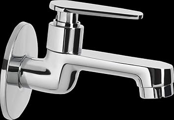 Jagger Oreo Pan Long Body taps for Kitchen and Bathroom taps with Chrome Finish and Quarter Turn Fitting (Free Wall Flange and Teflon Tape)