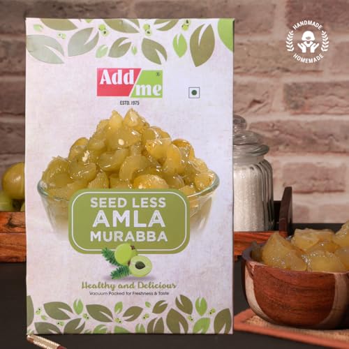 Image of Add me Seed Less Amla Murabba Awla 1kg without Sugar Syrup Vacuum Pack Sweet and Fresh 1 kg | Handmade Awla Muraba | Indian Gooseberry Natural Sweet Snacks | Immunit Booster