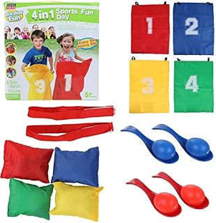 High Bounce 32 Piece Party Racing Activity Fun Set for Kids with Egg