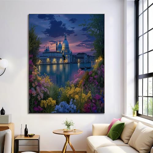 Láminas decorativas de pared para dormitorios grandes con motivos de Venecia