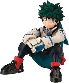 LUNK Midoriya Izuku Figures Sitting MHA Action Figure Kacchan/Todoroki Shouto Anime Figurine Cartoon Hero Statue Collectible Gifts for Fans 10CM