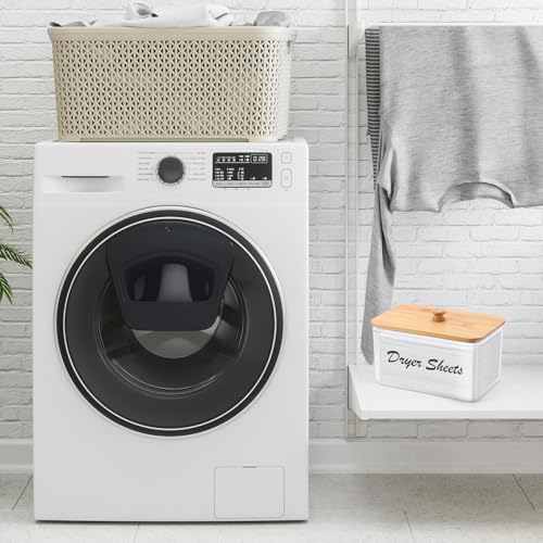 Dispensador de hojas para secadora Tbestmax con tapa hermética de bambú 6