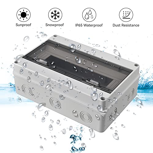 Coffret électrique étanche Extérieur IP65 – 15 Modules, ABS Gris, Montage En Surface – Marque Qinglee