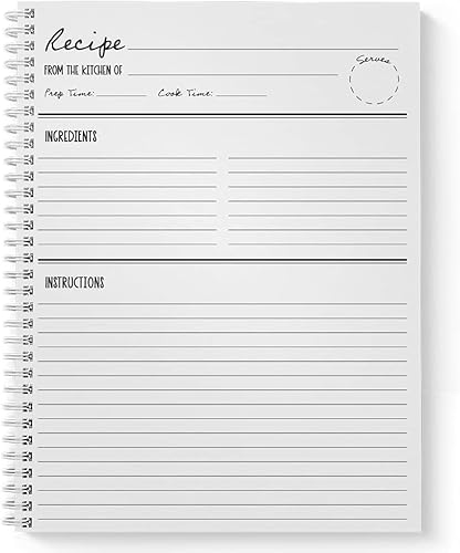 Miniatura 4 de Gotcha Covered Notebooks Platos de recetas de tapa blanda de 8.5 x 11 pulgadas, cuaderno de recetas, 120 páginas de recetas, cubierta laminada