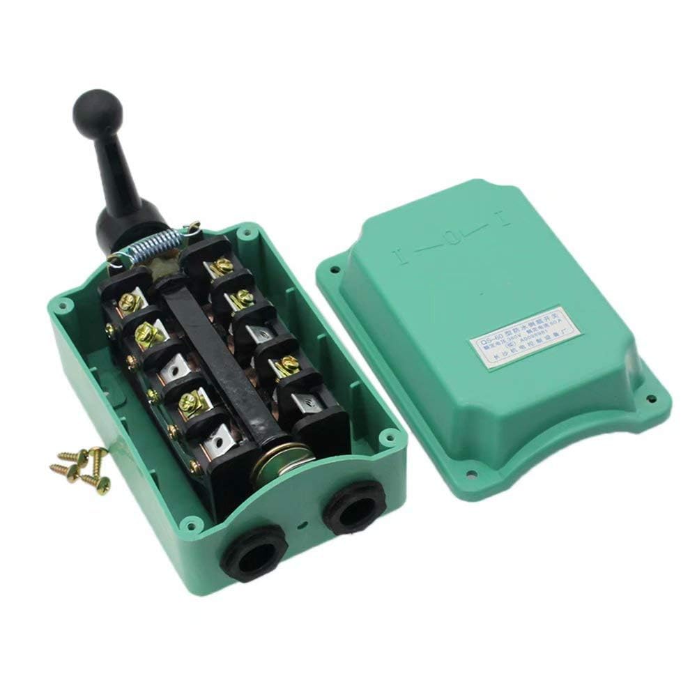 Drum Switch QS-60 3 Positon：2PCS Forward/Off/Reverse Motor Control Plastic Shell 30A