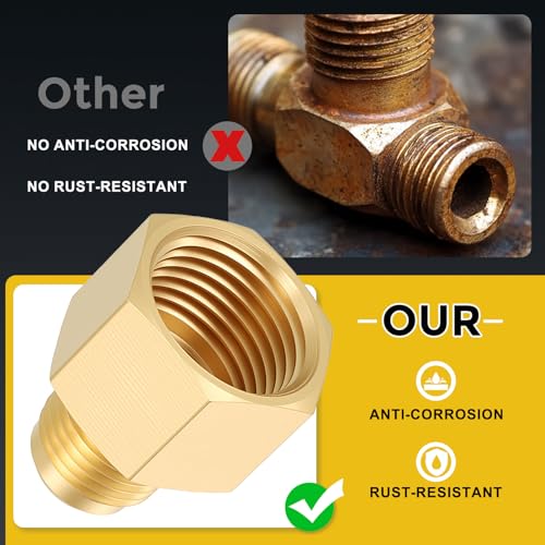 Adaptador de extensión hexagonal 1/2 NPT hembra a macho flare para grifo 7