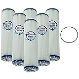 Whirpool WHKF-WHPL/GE FXWPC Compatible Pleated Water Filter Multi-Pack, 2.5 x 9.75 Inch, 5 Micron -...