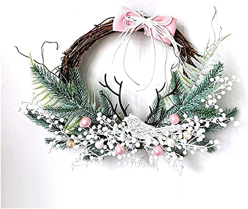 Couronne de Noël artificielle et grands ornements pour cercle de vigne