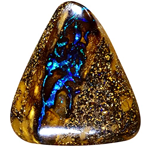 Opale Boulder naturelle 5.64 ct, pierre précieuse multicolore Koroit 14 x 13 mm pour joaillerie