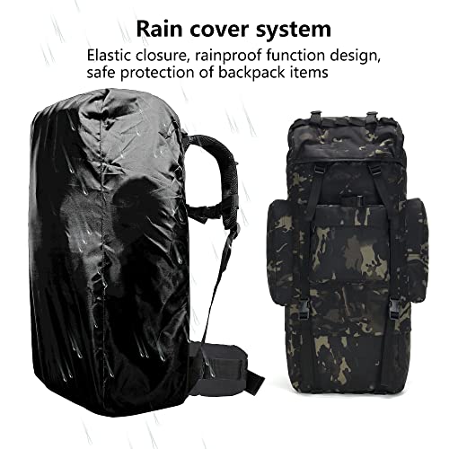 Tianyaoutdoor 65L Tactical Backpack With Internal Frame And Rain Cover Waterproof Rucksack For Camping Hiking Travel Outdoor #TOP4