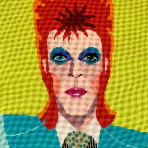HM NABAVIAN Appletons Wool Needlepoint Kit – Portraits Range - David Bowie Designed by Emily Peacock