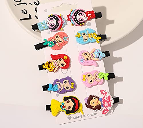 ANNACREATIONS Princess Mermaids Hair Clips Set Baby Hairpin For Kids Girls Toddler Barrettes Hair Accessories, 20 Pcs (STYLE 7) - Image 7