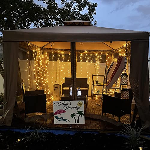 Le 594 Led Curtain Lights For Bedroom Wall, Plug In Window Hanging Fairy String Lights, Indoor Outdoor Wedding Party Backdrop Lights, Twinkle Lights For Patio Decor (20X10Ft, 27 Strings, 9" Apart) #TOP1