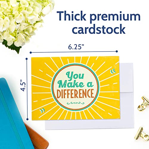 24 Appreciation Cards With Envelopes - Team Gifts, Teacher Gifts Bulk, Volunteer And Employee Appreciation Cards, Gratitude And Encouragement Cards For Nurse Appreciation Week And Staff Appreciation Day - Boxed Set Of Thank You Cards Bulk To Say You Make A Difference And Thankful For You #TOP1