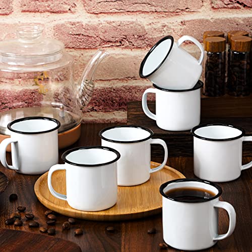 Set de 12 tazas mini de esmalte para café 5 oz miniatura 3