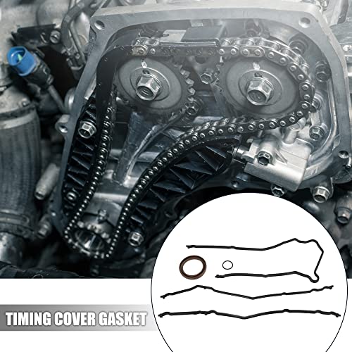 Image of X AUTOHAUX Timing Cover Seal Gaskets Set TCS45982-1 for Ford E-150 E-250 2003-2014 for Ford F-150 1999-2003 for Ford F-250 1999