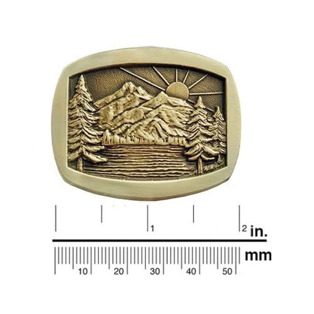 Indiana Metal Craft Mountain Sunrise Belt Buckle OBMS105 IMC-Retail