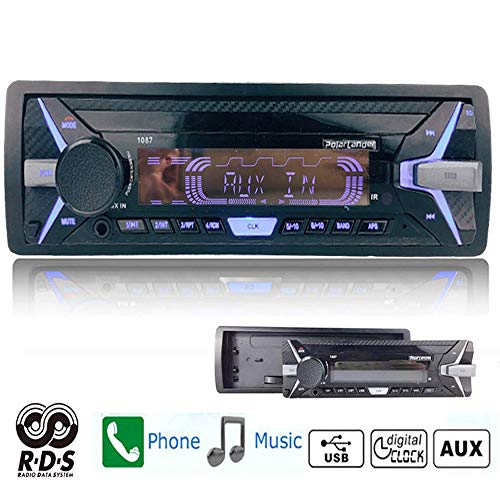 Boomboost Autoradio 1 DIN Bluetooth audio stereo FM USB TF-kaart AUX IN afstandsbediening muziek MP3-speler RDS afneembaar paneel