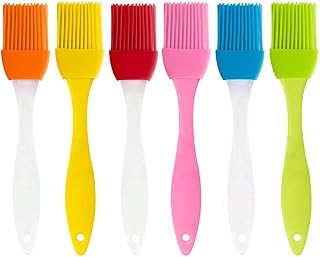 Pastry Brush,6 PCS Silicone Basting Brushes Cooking Brush Set Heat Resistant Baking Brush Cooking Tool for Grilling Pastry Baking Barbecue BBQ