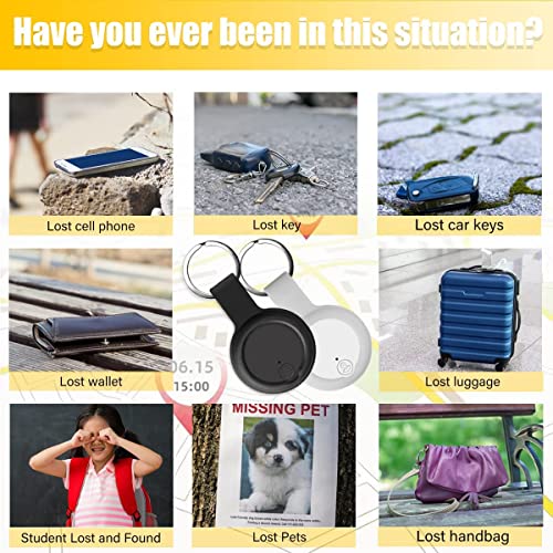 Nouskau Portable Pet Gps Tracking - Bluetooth 5.0 Mobile Key Tracking Smart Anti-Loss Device - 2022 Mini Pet Gps Locator Bluetooth Tracer Include Batteries And Protective Case, Fit For Ios (2 Pack) #TOP2