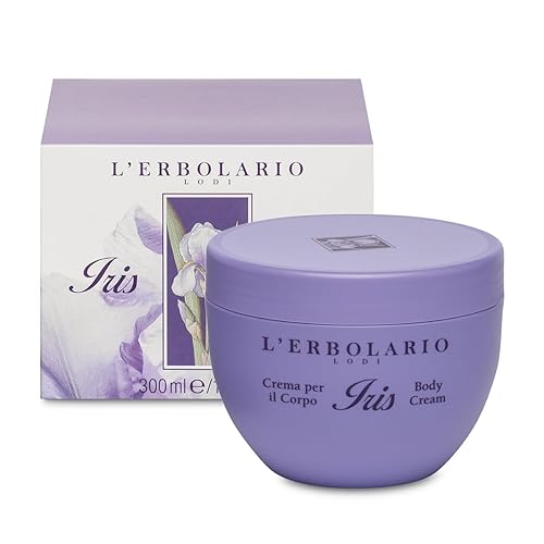 L'Erbolario Crema corporal Iris - Hidratante para piel seca - Con flor de iris, aceite de almendras y extractos de malvavisco, hidratación rica y