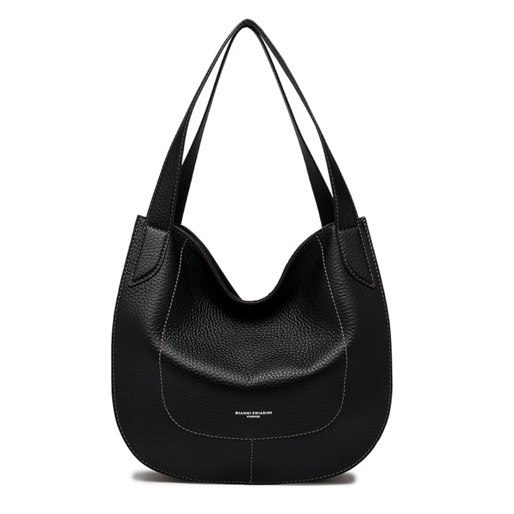 Gianni CHIARINI Borsa a spalla Lucrezia Nero Cognac : Amazon.it: Moda