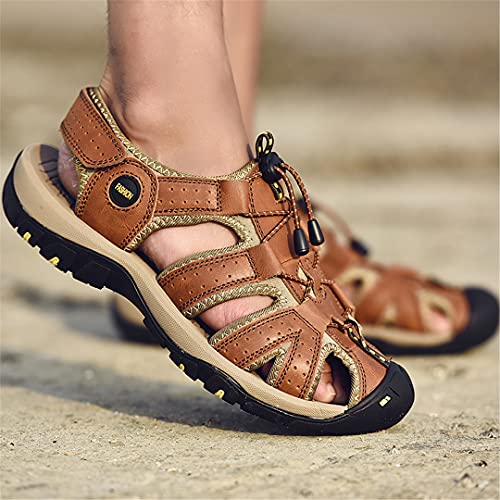 Men's Summer Soft Beach Flip Flop Leather Sandals Outdoor Roman Sandals3