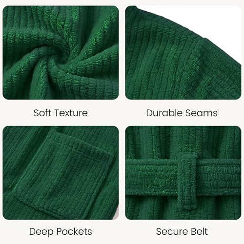 Image of PJGGZ Hooded Bathrobes for Women, Soft Long Towel Robes for Women - Quick Dry yet Warm