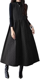 [kisetsumate] ダウンワンピース レディース 冬 ノースリーブ ロング丈 キルティングワンピース 着痩せ おしゃれ 冬服 軽量 防寒 中綿 きれいめ 人気