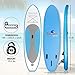 SereneLife Inflatable Stand Up Paddle Board - Wide Stable Design, Non-Slip Deck for Adults & Youth with Premium Paddle Board Accessories: Carry Bag, Dual Action Pump, Paddle, Ankle Leash - 10'