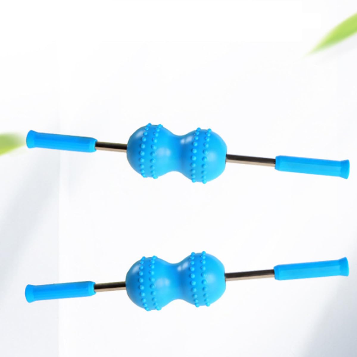 Operitacx Blaues Nackenrollmassagegerät mit Doppelkugel aus Kunststoff