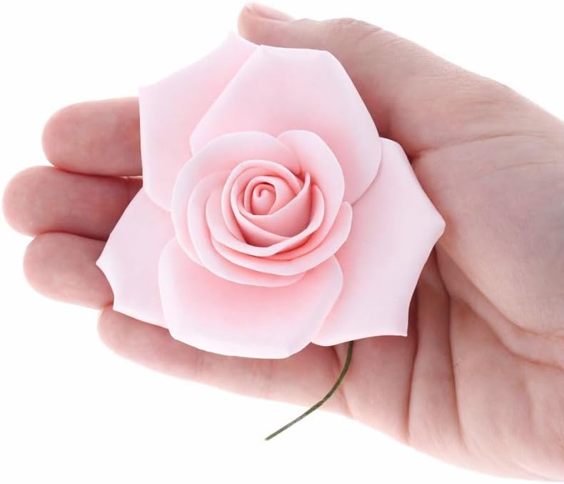 Global Sugar Art Flores de pastel de azúcar rosa de la paz, 3 pulgadas con alambre, 3 unidades por el chef Alan Tetreault