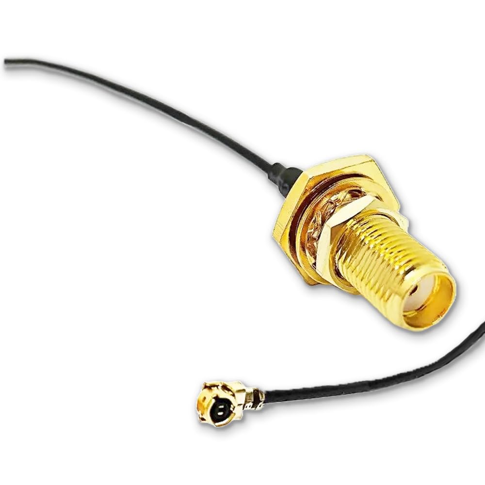 EZPHYSIKX Antenna Female U.FL (UMCC) IPEX to SMA extension low loss coaxial cable for Radio, wifi, extenders. (Pack of2)