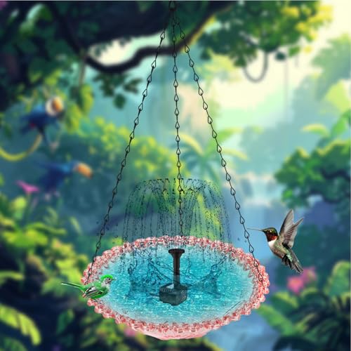 Fonte De Água Para Banho De Aves Ao Ar Livre,Bomba Solar Para Fonte De Banho | Alimentador de Pássar