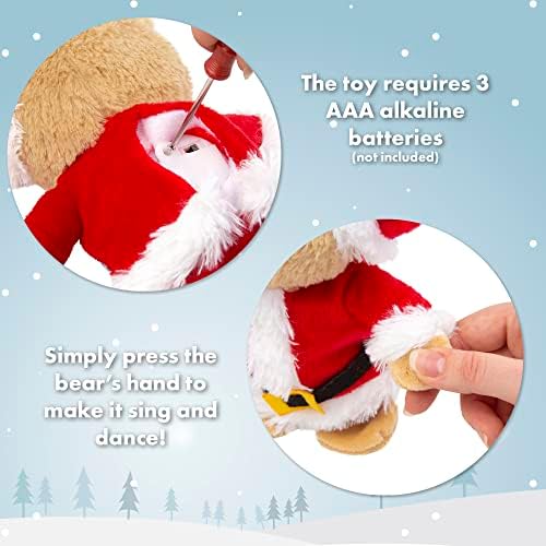 Musical Christmas Bear - Musical Christmas Decorations For Kids - Novelty Christmas Decorations - Christmas Novelty Gifts - Christmas Musical Ornaments