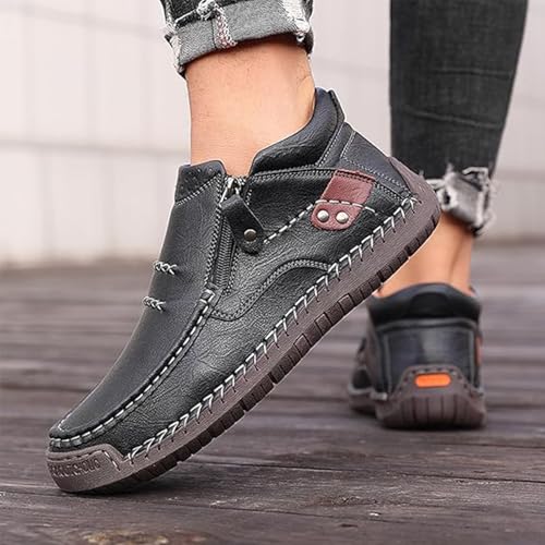 The First Young Driving Boots Men, Men’s Handmade Premium Leather Slip-On Driving Boots, Travel & Outdoor, Waterproof2