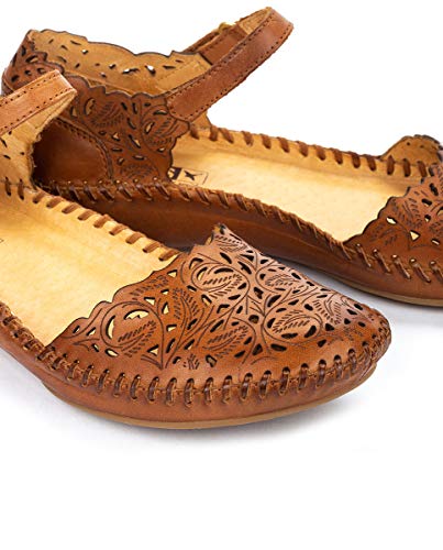 Pikolinos Halboffene Schuhe in Leder P. Vallarta für Frauen Farbe Brandy