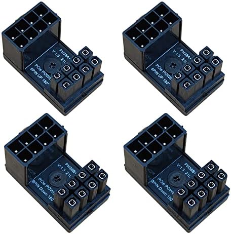 COMeap 8 Pin 180 Degree Adapter, GPU VGA PCIe 8 Pin U Turn 180 Degree Angle Connector Power Adapter Board for Desktop Graphics Card