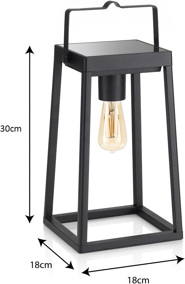 Auraglow AG695 Lantern with dimensions labeled
