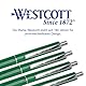 Westcott Kugelschreiber ALLTIME Grün 25 Stück | Vorteilspack Druckkugelschreiber mit grüner Tinte | Strichstärke M mit X20 Standardmine | Dokumentenecht ISO 12757-2 | Stabiler Metallclip | E-737463 00
