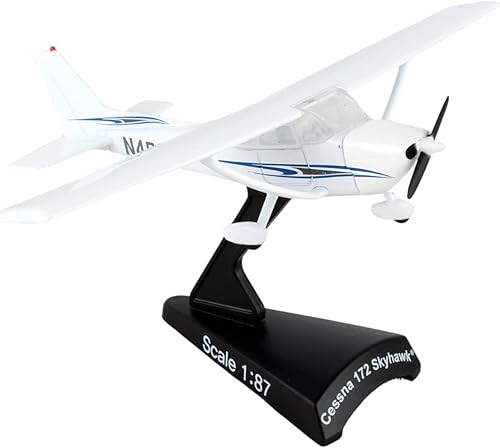 Daron Worldwide Trading - Sello postal PS5603-2 Cessna 172 SkyHawk 1:87 modelo de pantalla fundida a presión, color blanco