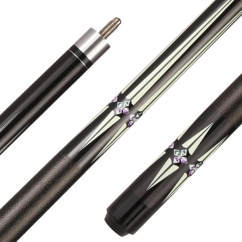Taco de billar 58 pulgadas con punta 10 mm y empuñadura de cuero PU miniatura 2