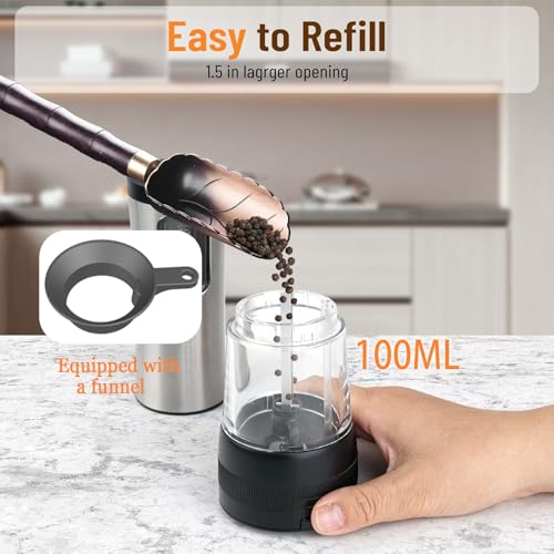 Moulin à épices rechargeable silver idéal pour le barbecue et les repas