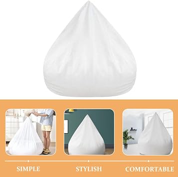 BESTOYARD Bean Bag Inner Liner 41 by 29 Inches Mesh Replacement Sleeve for Lazy Sofa Chair Covers Removable Washable Holder for Foam Beads Fits Large 5 to 6 Feet Chairs